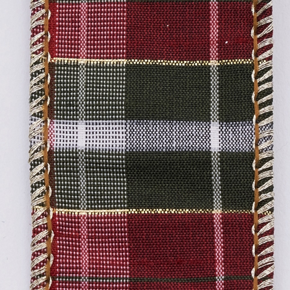 9600074_ワイヤー入りリボン DUPION METALLIC THREAD RIBBON RGR 3.8cm