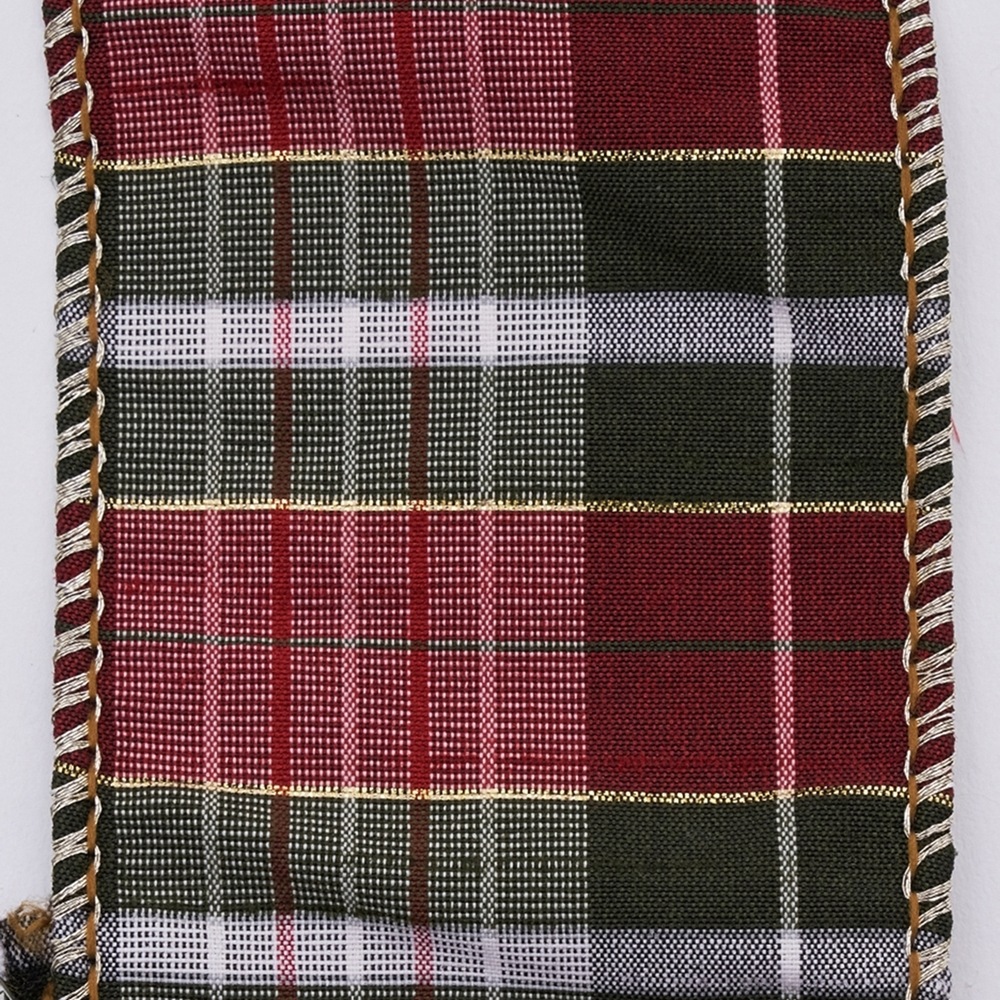 9600075_ワイヤー入りリボン DUPION METALLIC THREAD RIBBON RGR 6.3cm
