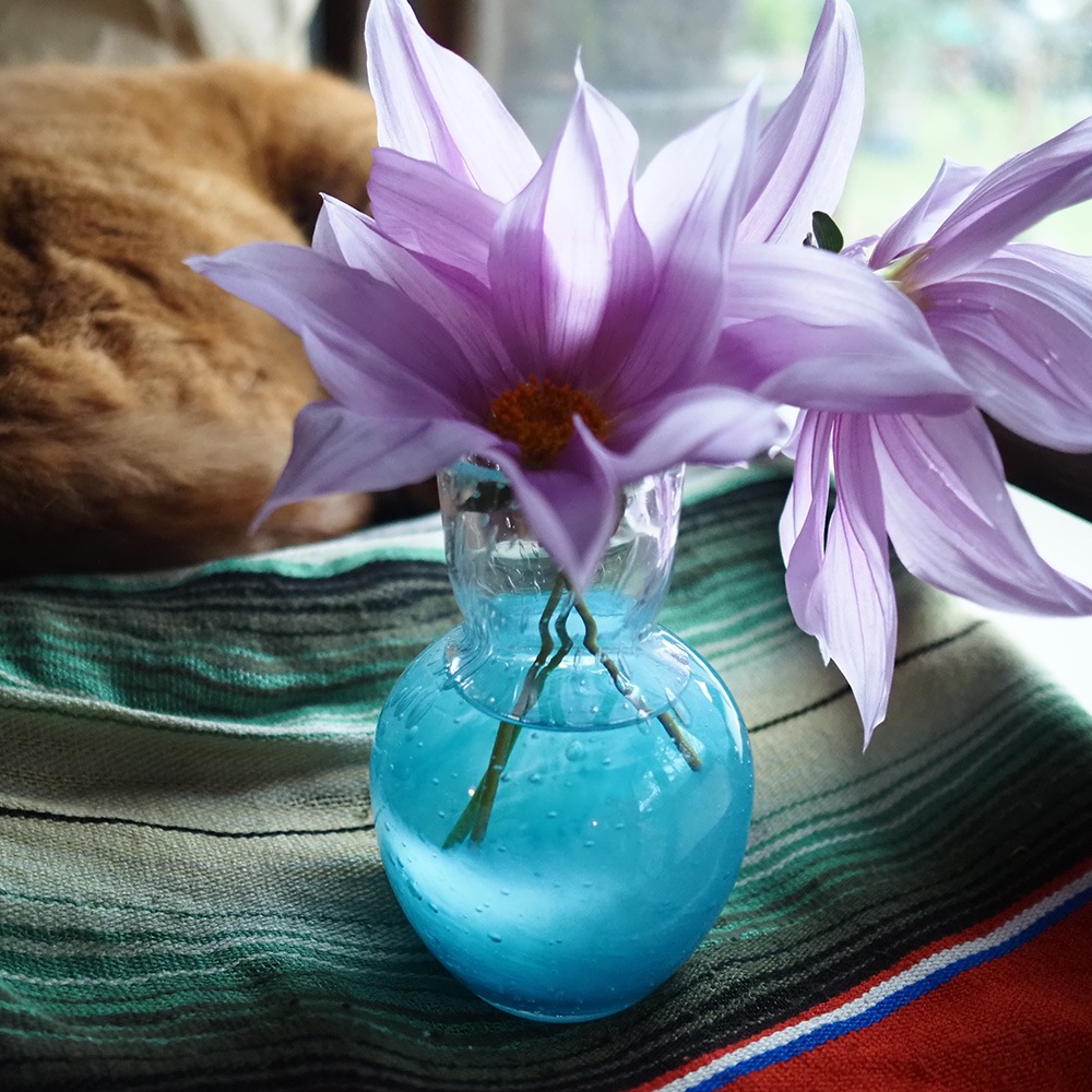DGニキュガラスH14.5 クリアーライトブルー | ガラスの花瓶・花器