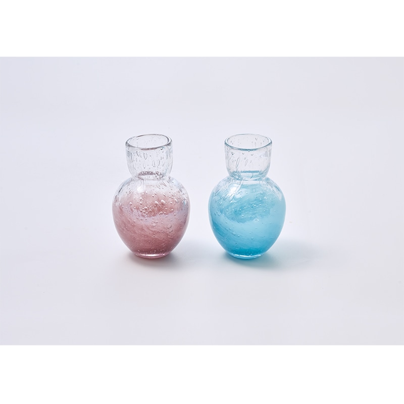 DGニキュガラスφ9.5xH14.5 クリアーライトブルー | ガラスの花瓶・花器