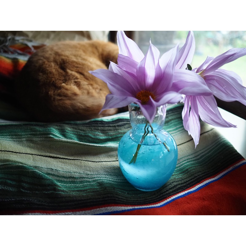 DGニキュガラスφ9.5xH14.5 クリアーライトブルー | ガラスの花瓶・花器