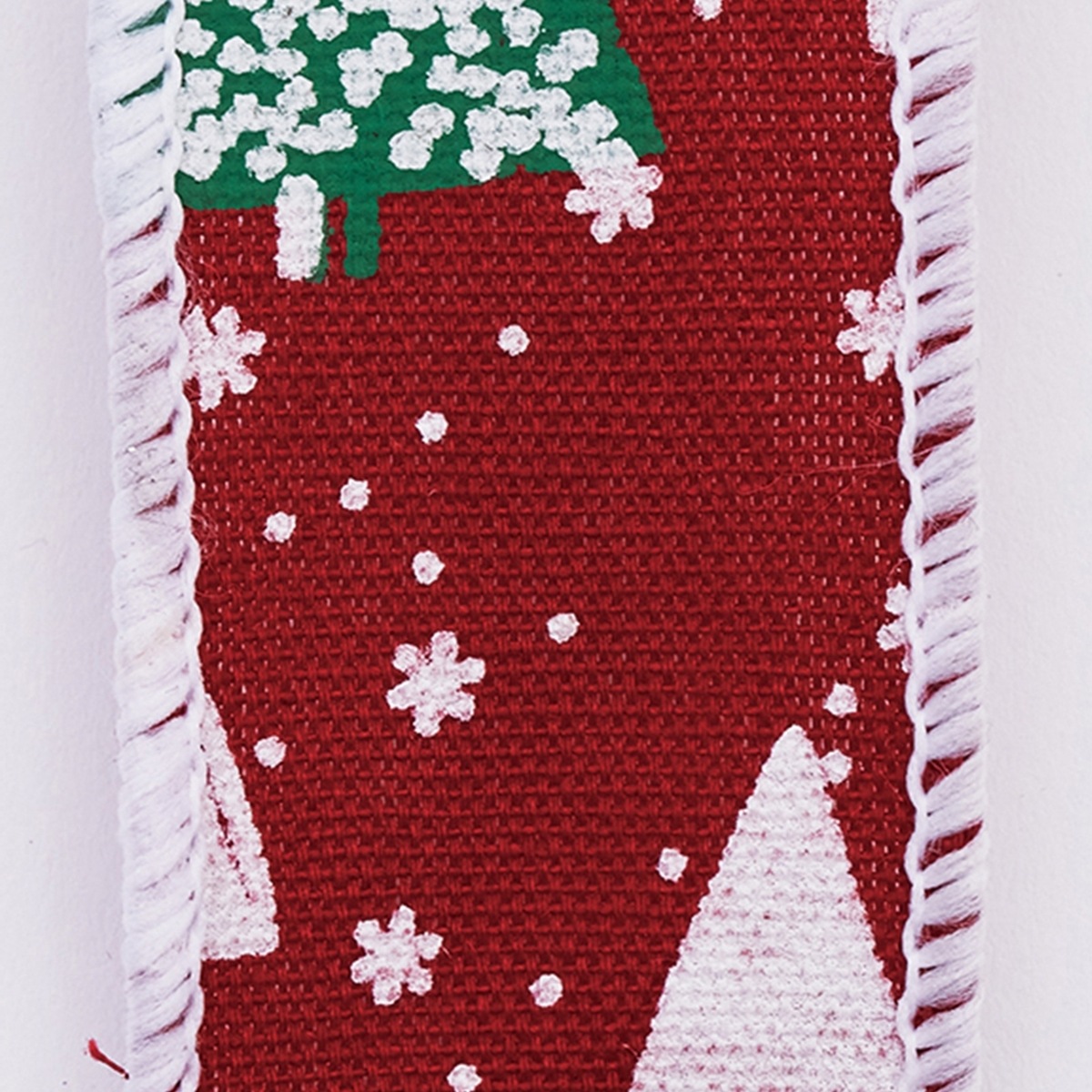 ワイヤー入りリボン CHRISTMAS TREE PRINTED CANVAS RIBBON 3.8cm