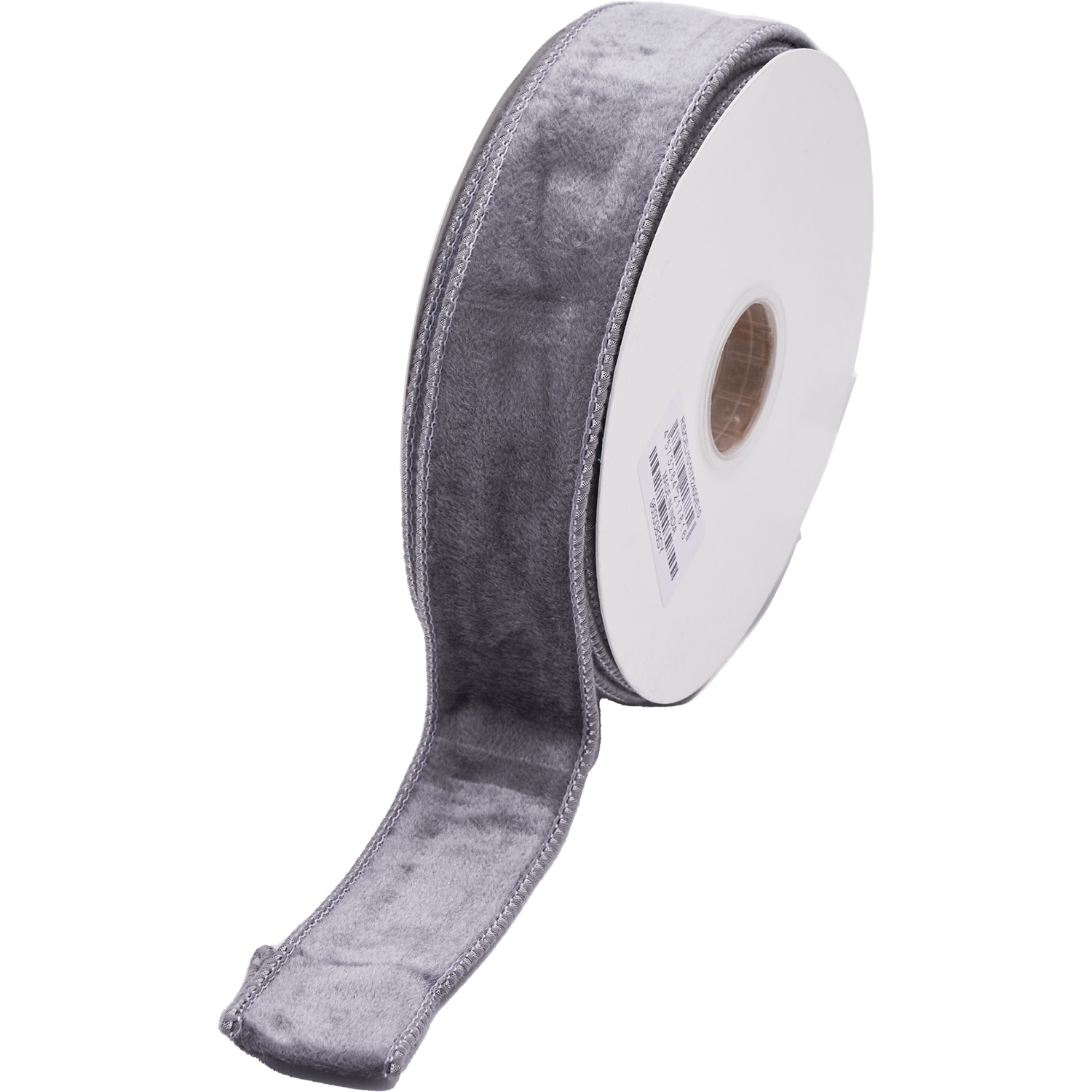 ワイヤー入りリボン ELEGANT VELVET W/TAFETTA BACK RIBBON GY 3.8cm