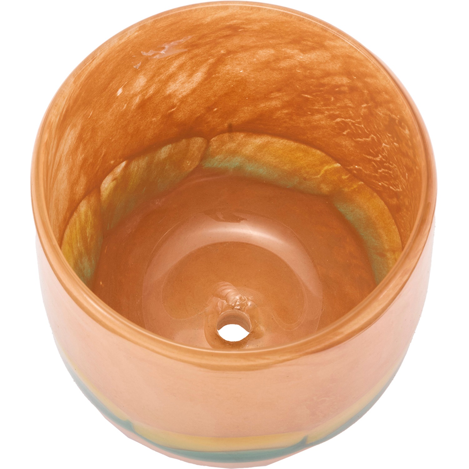 DGガラスアールポット&ソーサーφ10.5xH10.5MML