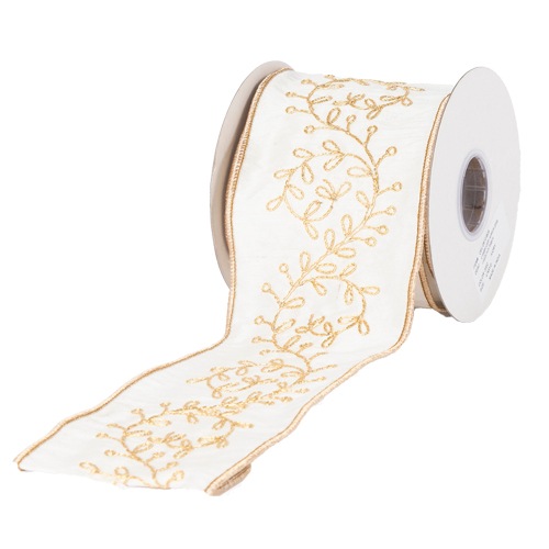 @WR EMBROIDERY MIRROR JEWEL WH 幅100mm★廃盤