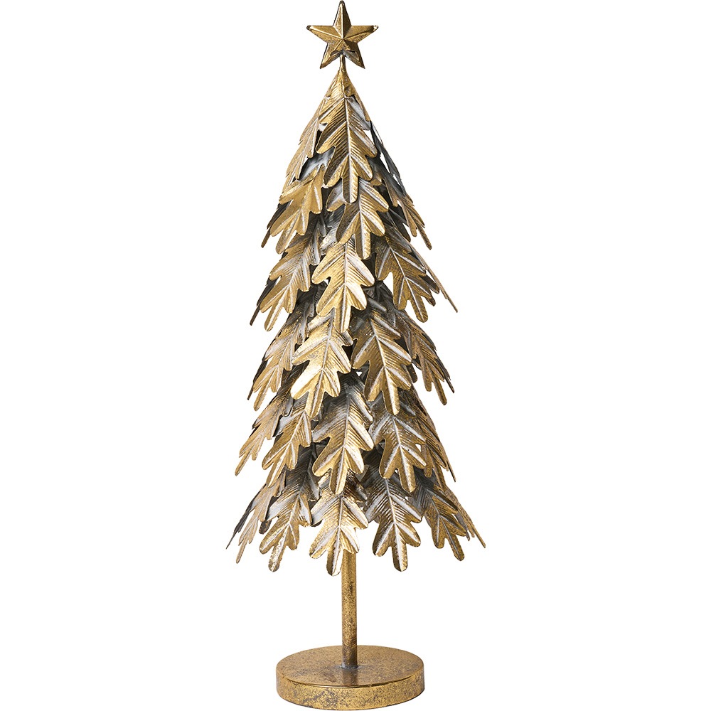 BGメタルスターリーフツリーゴールドφ22.5xH60 | クリスマスリース