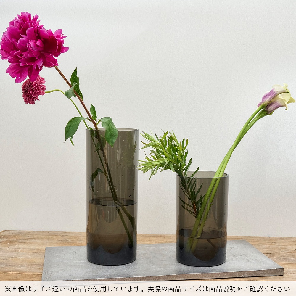 【割れない花瓶!?ポリカ】PVシリンダーグレイφ12xH25