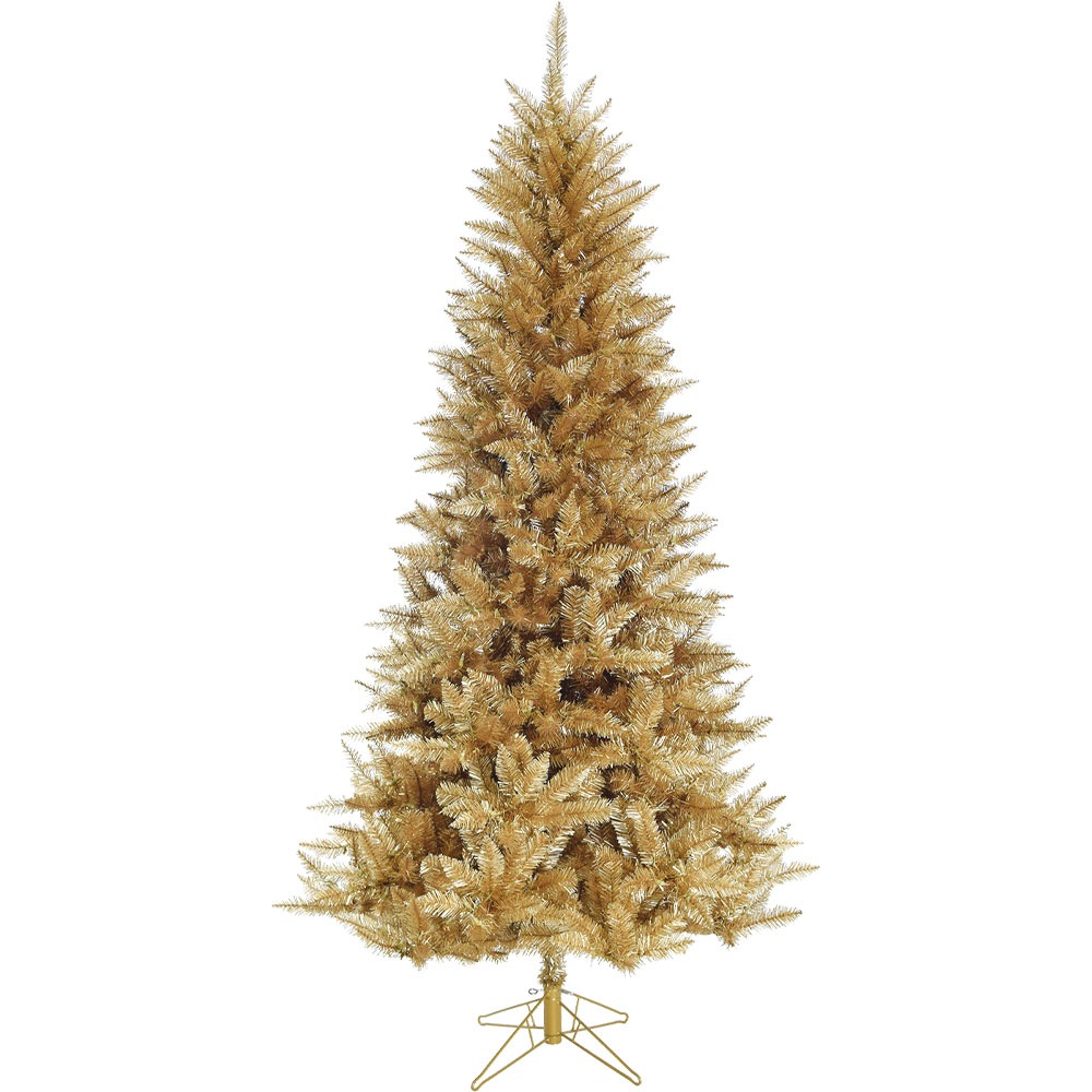 8700031_クリスマスツリーLEDライト付き 直径110cm×高さ2.3m HTゴールドツリー