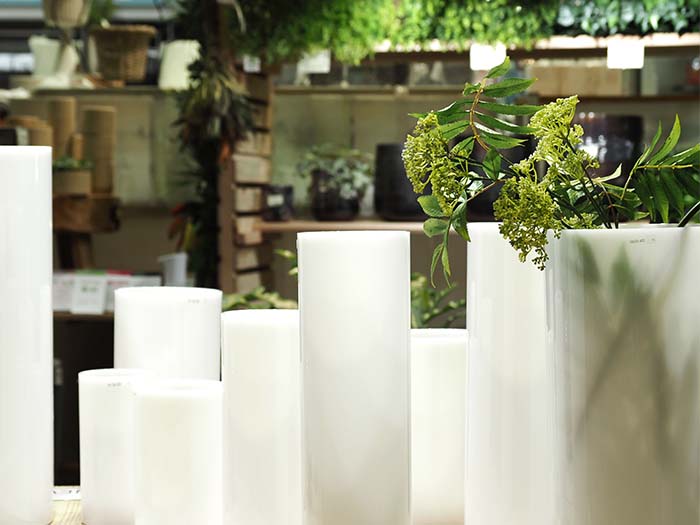 【割れない花瓶!?ポリカ】PVシリンダーホワイトφ20xH10