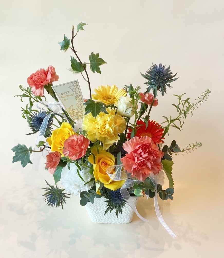 【母の日限定】リボン・カーネーション(ビタミン)