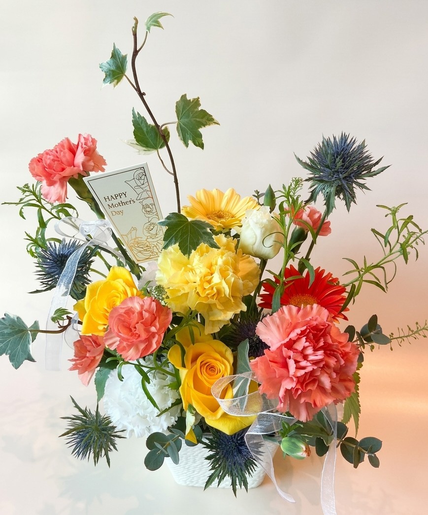 【母の日限定】リボン・カーネーション(ビタミン)