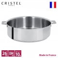クリステル　CRISTEL　ニューグラフィット　浅鍋　φ26cm【正規輸入品】【総輸入発売元　株式会社チェリーテラスの保証書付き】【ポイント10倍】【送料無料】|クリステル|IH対応用品