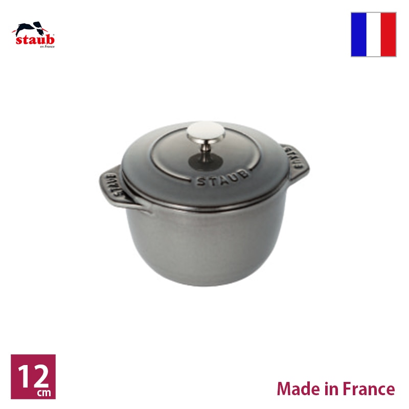 STAUB ストウブ ラ・ココット デ ゴハン グレー M staub(ストウブ） ラ・ココット de GOHAN M ホーロー鍋16cm/1.8L