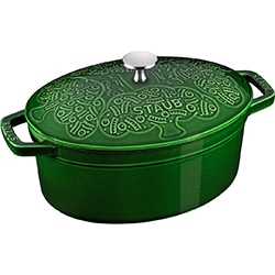 【美品】STAUB オーバル29cm バジルグリーン／1回使用 Amazon.co.jp: staub ストウブ 「 ピコ ココット オーバル
