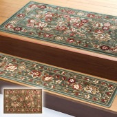 手織りシルク100% ドラゴン柄の玄関マット 約100cm x 62cm シルク段通玄関マット 120Line Limited SLZC-7228 91×183cm