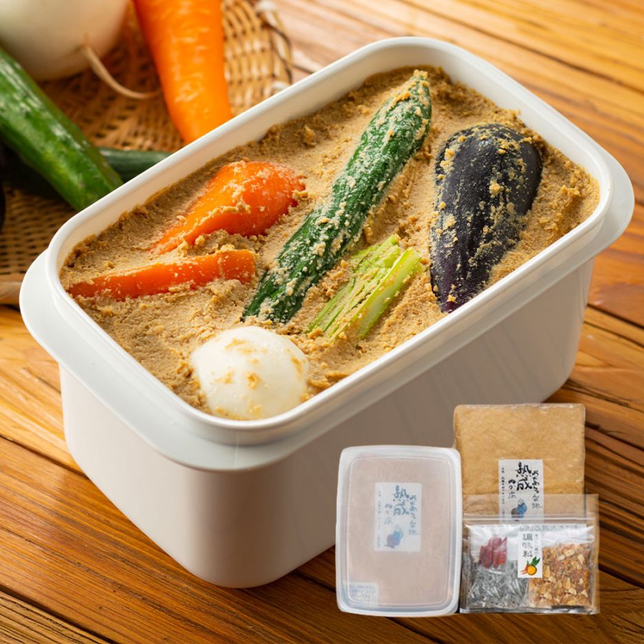 熟成ぬか漬けセット ぬか床2kg ぬか床容器 調味料セット