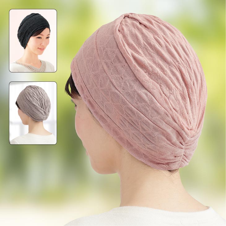 シルク100％ 国産おうち帽子