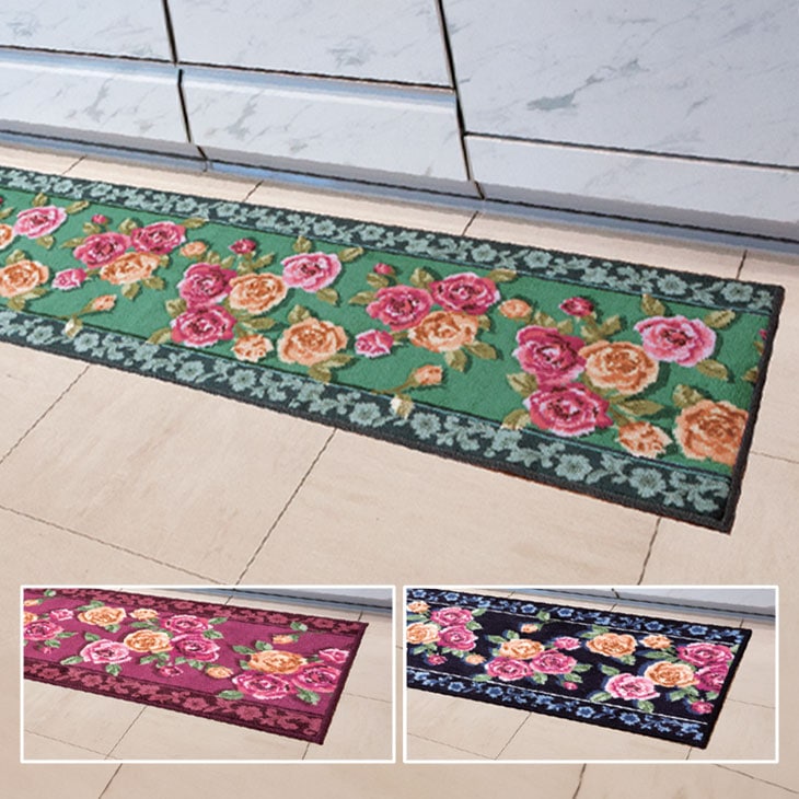 洗えるロングカービングキッチンマット 45×120cm