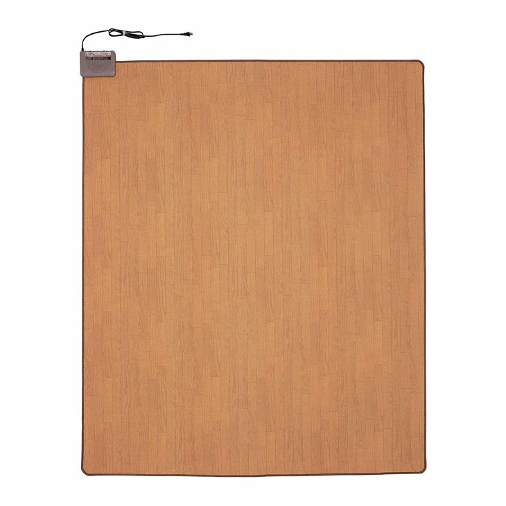 日本製 木目調フローリングホットカーペット 195×235cm｜ファミリー