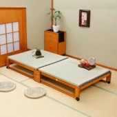 【美品】木製 折りたたみ式 すのこベッド　セミダブル すのこベッド セミダブル 2つ折り式 桐 桐すのこ セミダブル