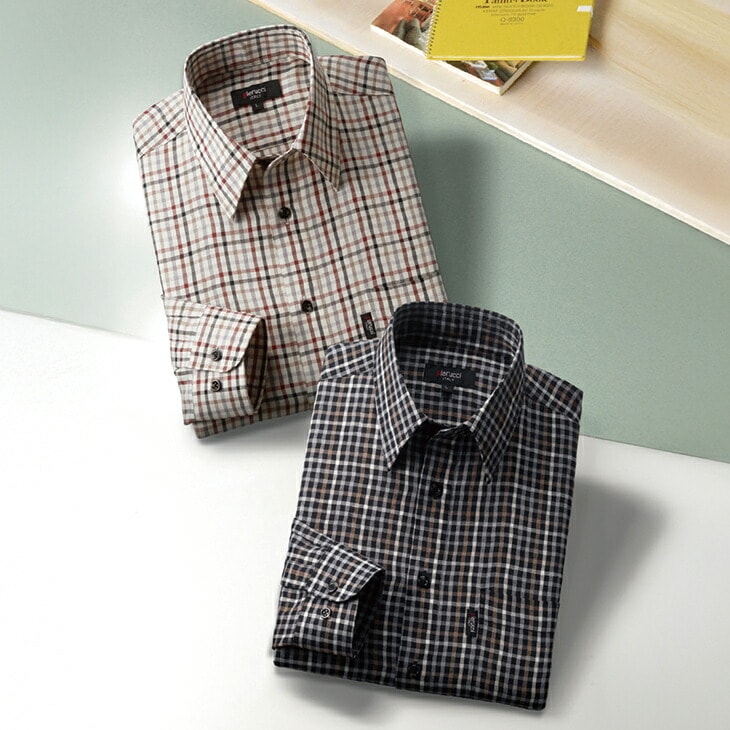 ピエルッチ チェック柄シャツ2色組