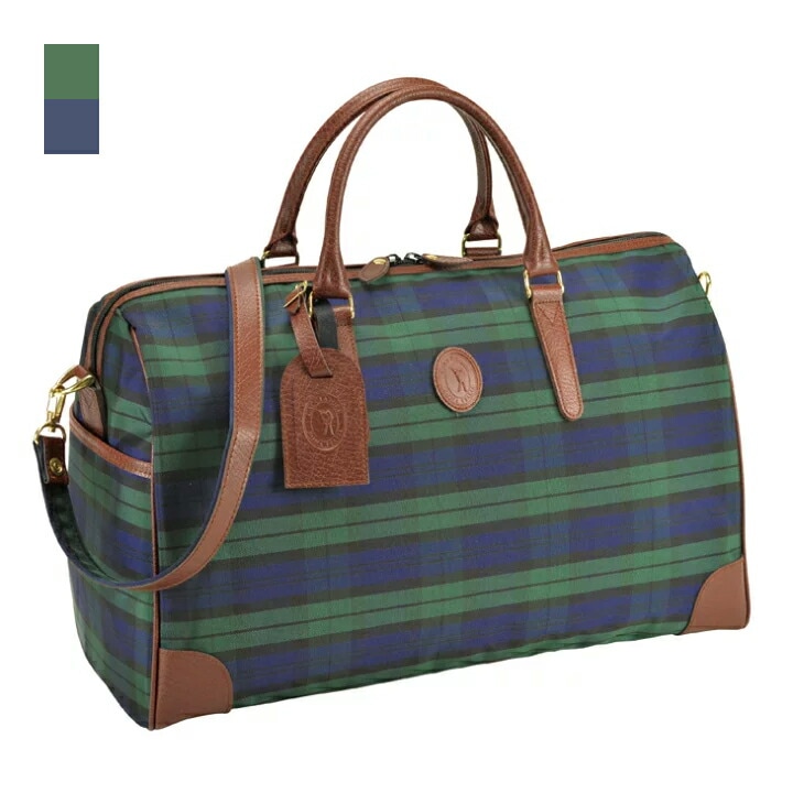 日本製 豊岡製 ヨーロピアンチェックボストンバッグ