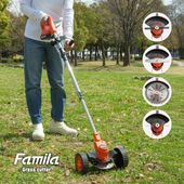 ファミラ 最新型充電式コードレス4WAY草刈り機 24点セット 予備