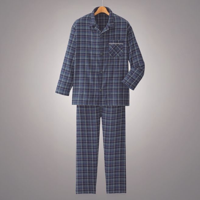 綿100%紳士パジャマ 2色組 同サイズ