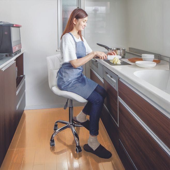 昇降式回転チェア キャスター付き