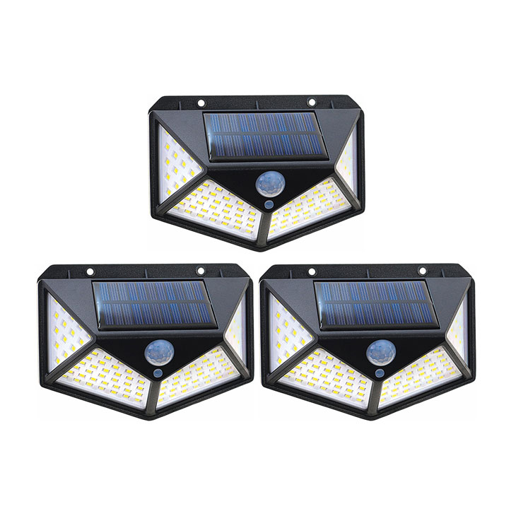 100LEDソーラーセンサーライト 3個組