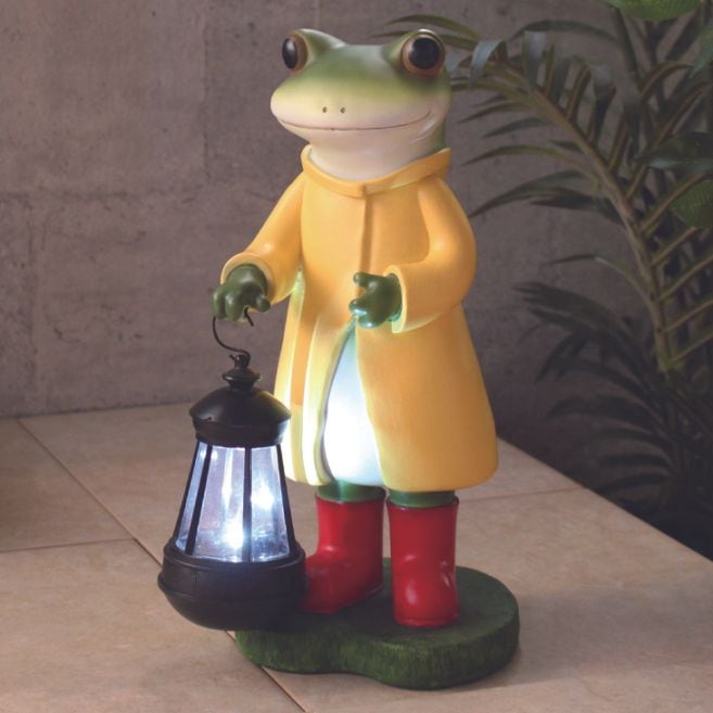 お出迎えソーラーライト カエル