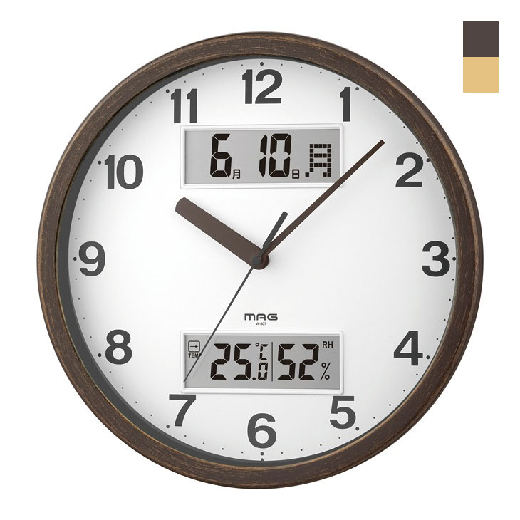 温湿度付き多機能掛時計