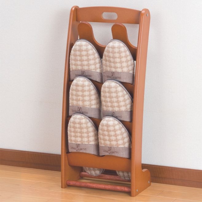 すっきり薄型スリッパラック