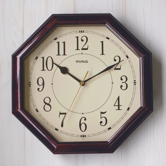八角電波掛時計