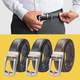 ファミラ 牛革ラチェット式ベルト 黒2本＋茶1本 合計3本組｜ファミリー