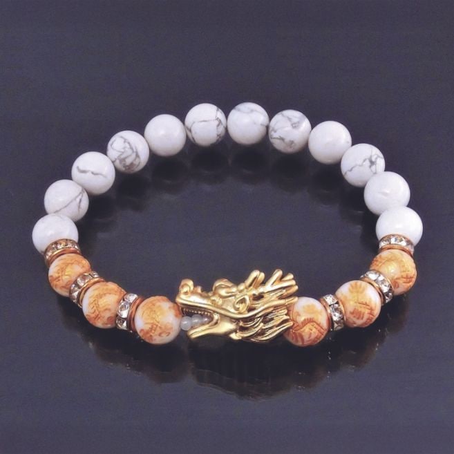 龍頭＆手彫り龍の開運ブレスレット