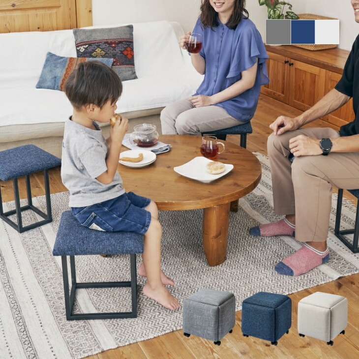 【新品】5in1コンビネーションスツール 椅子 5脚セット 合成皮革 オットマン 1つのスツールが5脚に分離！コンビネーションスツール5in1 (椅子