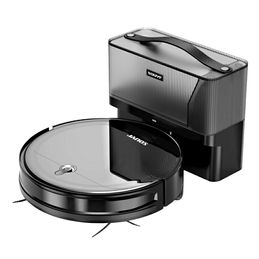 自動収集機能付き ロボット掃除機 ブラック｜ファミリー・ライフ公式通販