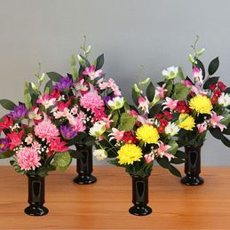 日本製 NEW色華やかプリザーブド仏花 花器付き｜ファミリー・ライフ
