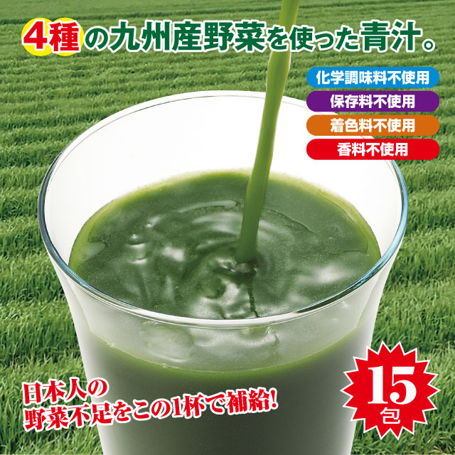 初めての方限定 4種の九州産野菜青汁 お試し15本・15日分