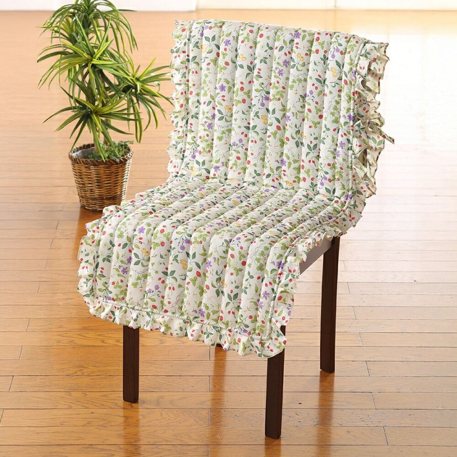 フリル付きチェアカバー2枚組