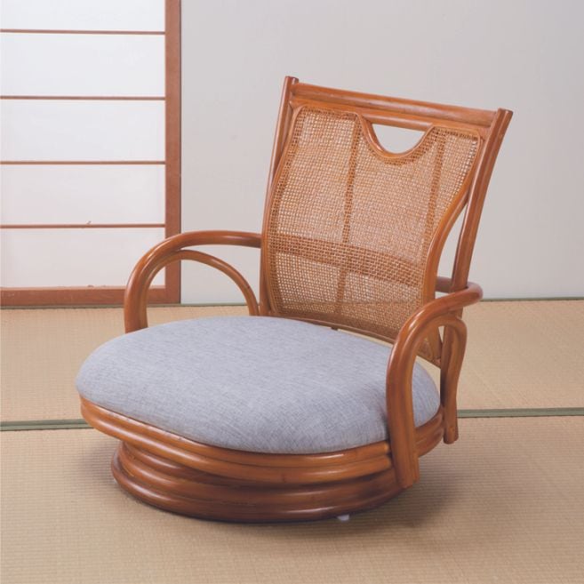 ꧁籐家具꧂ガラステーブル&回転式ラタンチェア2脚セット ダイニング カフェ 籐家具꧂ガラステーブル&回転式ラタンチェア2脚セット