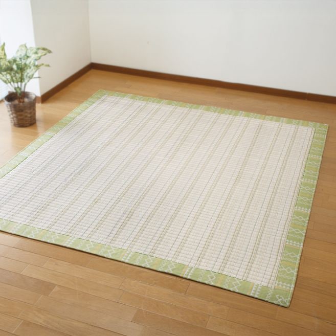綿100%しじら織ラグ 220×220cm