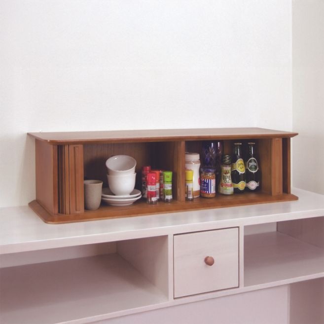 天然木ジャバラスパイスラック 90cm幅