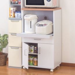 花柄キッチン収納上置きラック 3枚扉｜ファミリー・ライフ公式通販