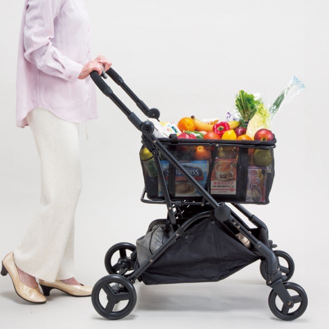 らくらく折りたたみ式ショッピングカート