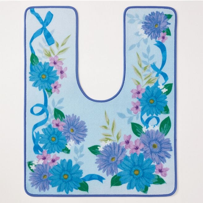 「ブルーブーケ」トイレマットシリーズ ジャンボ耳長マット