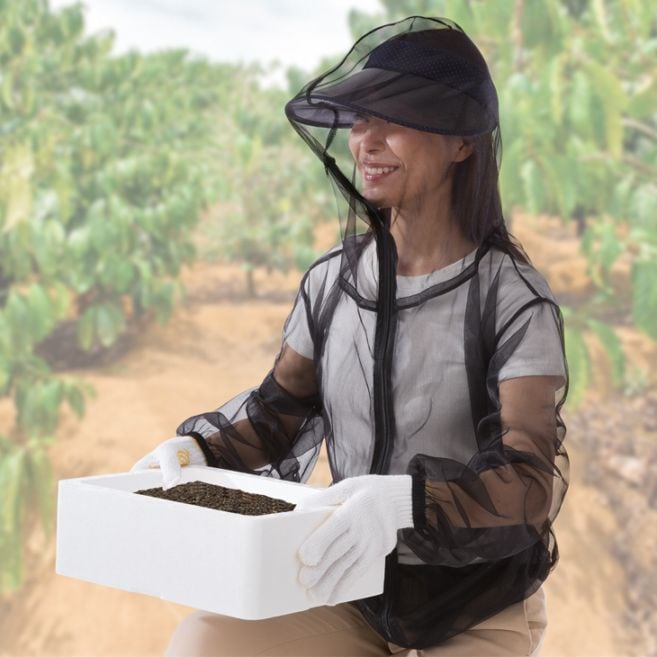 顔まですっぽり虫よけパーカー2枚組