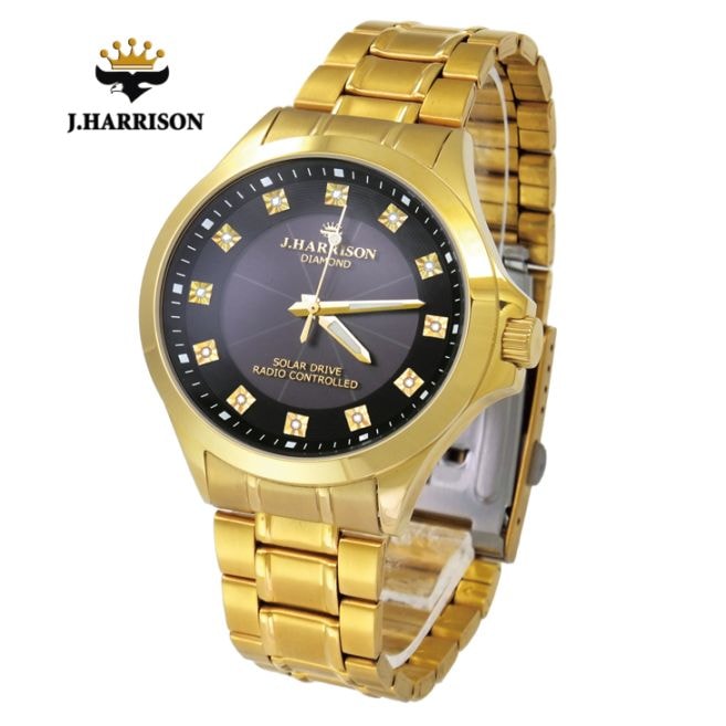 J・ハリソン 12石ダイヤモンド付きソーラー電波時計