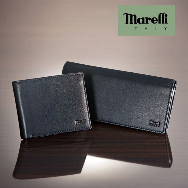 マレリー 山羊革しなやか財布 二つ折り財布